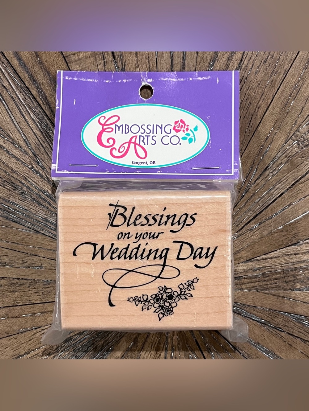 NEW Embossing Arts Co. Blessings On Your Wedding Day Rubber Stamp Vintage 922-E